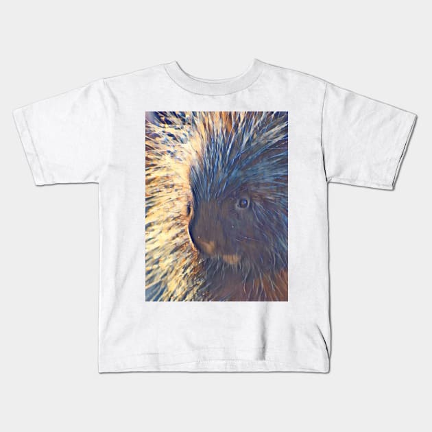 North American Porcupine Kids T-Shirt by Sharonzoolady